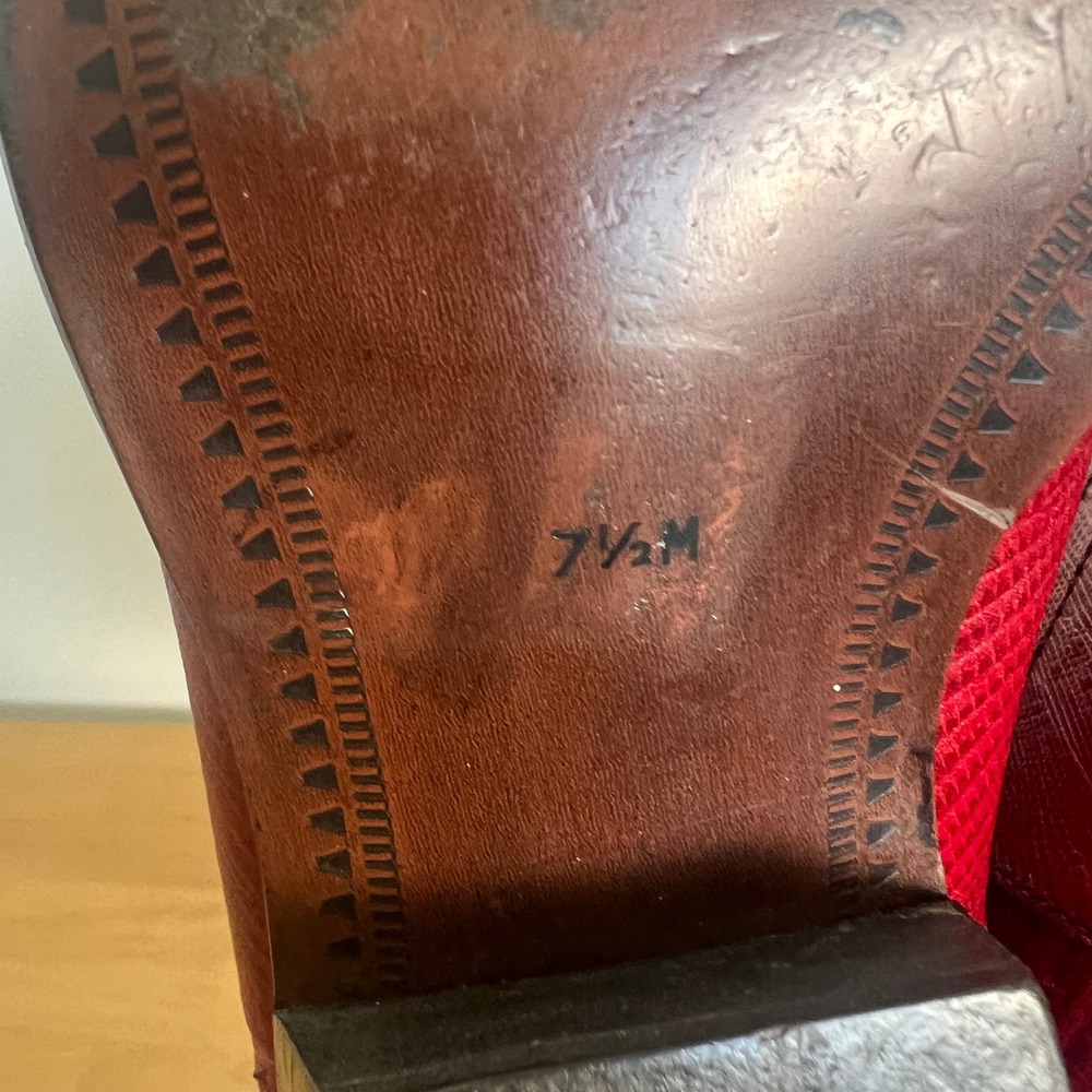 Nine West Red and Black Western Cowboy Boots with White Star Appliqués - Picture 9 of 14